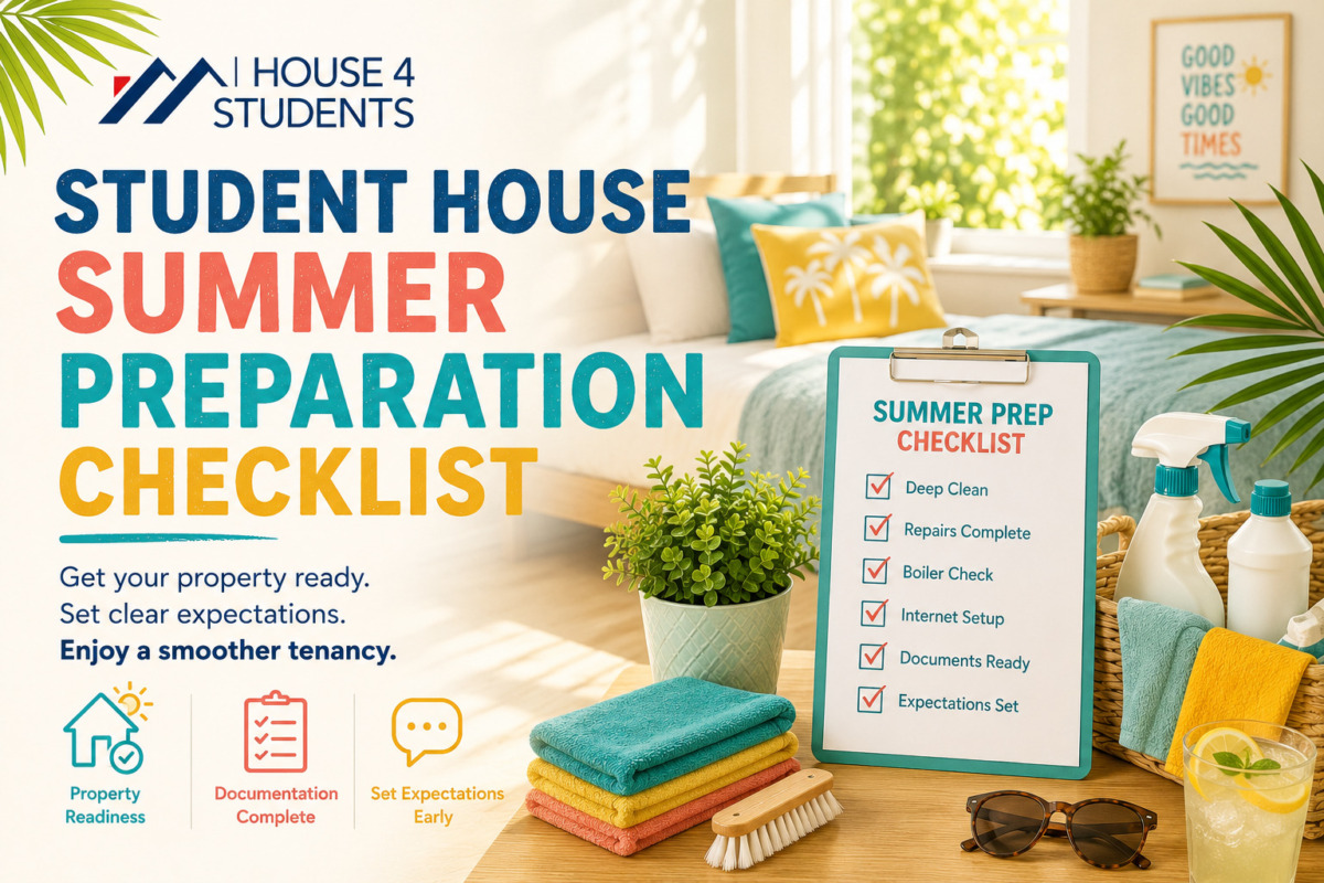 Student House Summer Preparation Checklist for Landlords | House4Students UK